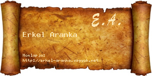 Erkel Aranka névjegykártya