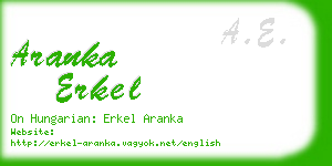 aranka erkel business card